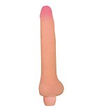 Телесный гнущийся вибратор Sensual Spin - 19,3 см.