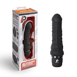 Черный вибратор-реалистик 6  Realistic Vibrator - 17 см.