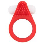 Красное эрекционное кольцо LIT-UP SILICONE STIMU RING 1 RED