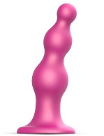 Розовая насадка Strap-On-Me Dildo Plug Beads size L
