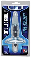 Голубая анальная пробка Purrfect Plug - 9,5 см.
