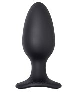 Черная анальная вибропробка HUSH 2 Size L - 12,1 см.