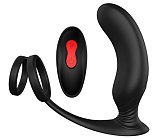 Черный массажер простаты Remote P-Pleaser - 15 см.