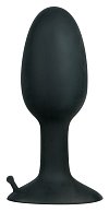 Полая анальная пробка с шариком Small Silicone Plug - 8 см.