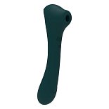 Изумрудный двусторонний стимулятор Quiver - 20,2 см.