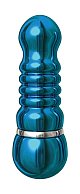 Голубой алюминиевый вибратор BLUE SMALL - 7,5 см.