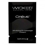 Крем для массажа и мастурбации Wicked Stroking and Massage Creme - 3 мл.
