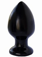 Чёрная анальная пробка MAGNUM 9 - 13 см.
