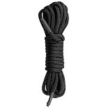 Черная веревка для бондажа Easytoys Bondage Rope - 5 м.