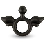 Черное эрекционное кольцо с крыльями Rooster Jeliel Angel