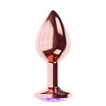 Пробка цвета розового золота с фиолетовым кристаллом Diamond Amethyst Shine L - 8,3 см.