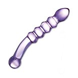фиолетовый фаллоимитатор из стекла Purple Rain - 22,9 см.