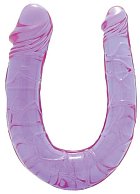 Фиолетовый двойной фаллоимитатор Double Head Dong - 30 см.