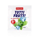 Саше гель-смазки Tutti-frutti со вкусом мяты - 4 гр.
