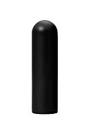 Черная перезаряжаемая вибропуля RealStick CALIBER - 7 см.
