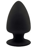 Черная анальная втулка Premium Silicone Plug XS - 8 см.