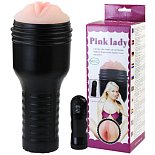 Мастурбатор-вагина с 4 уровнями вибрации и выносным пультом Pink Lady